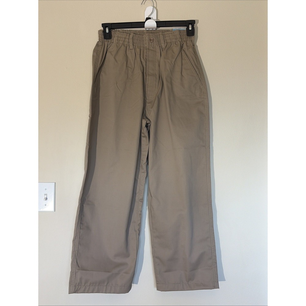 Buck & Buck Adaptive Clothing Seniors Beige Tan Khaki Cotton Pull On Pants 30x26